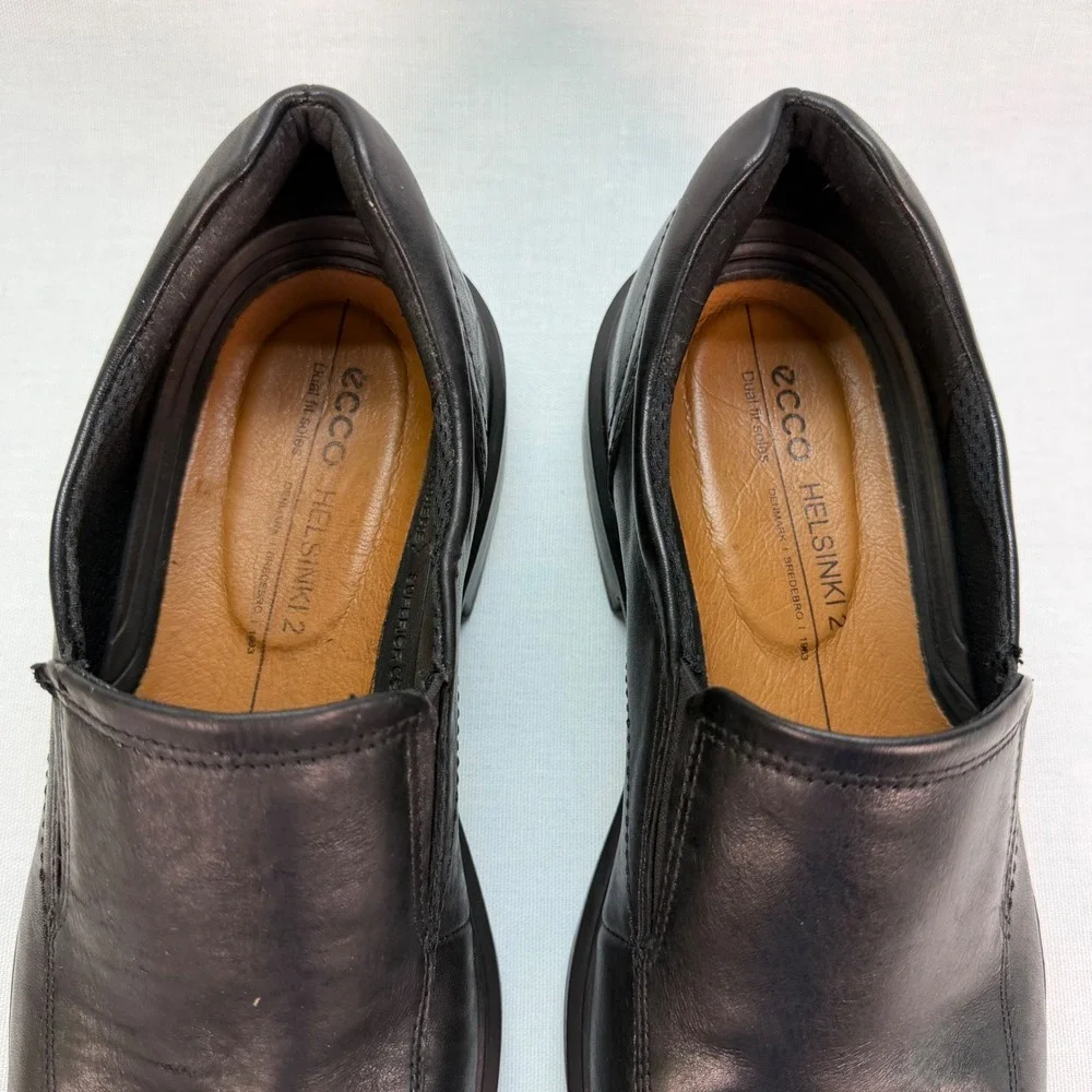 ECCO Helsinki 2 Men's 43 US 9 - 9.5 Black Leather Slip On Dress Shoes